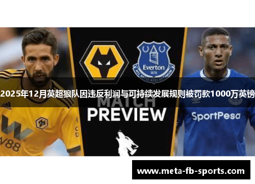 2025年12月英超狼队因违反利润与可持续发展规则被罚款1000万英镑